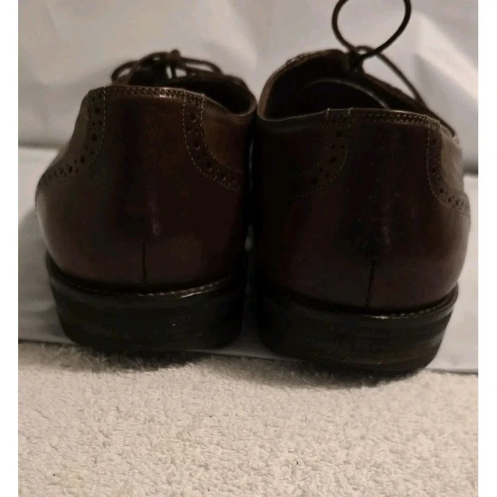 COLE HAAN Mens Shoes Oxford Cap Toe Classic Brown Leather Made in Italy Size 8 M
